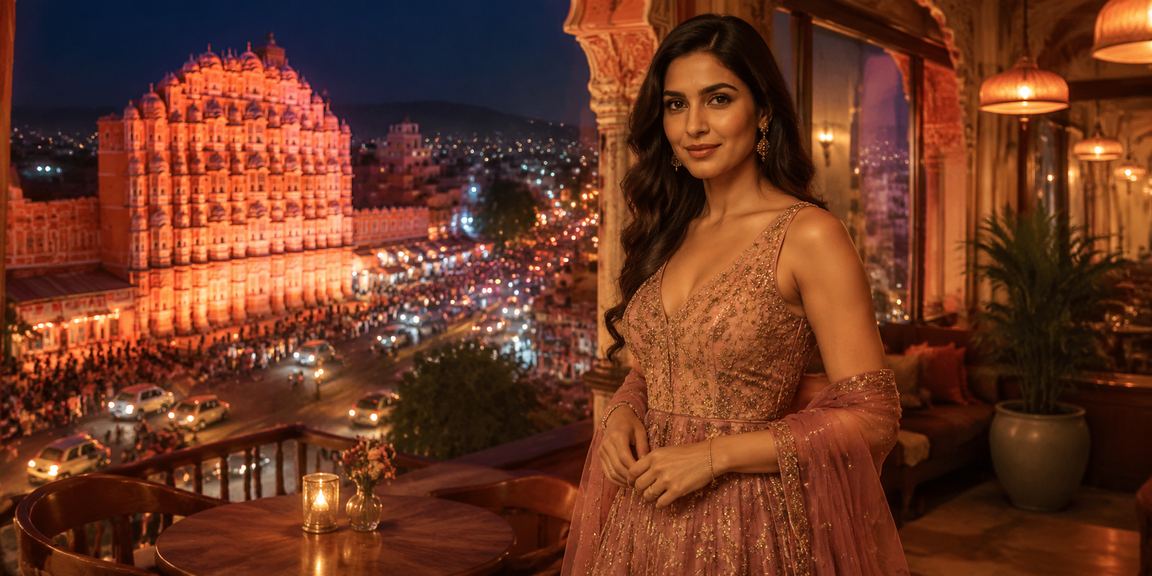 Vibrant casino night in Jaipur with cricket fans