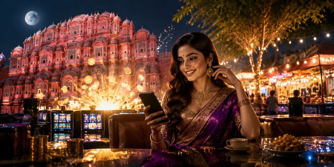 Evening sports betting and entertainment in Jaipur market